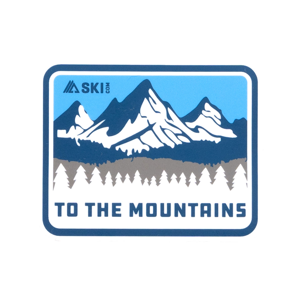 To the Mountains Square Sticker